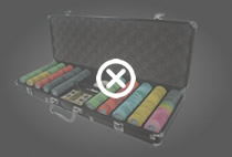 MALETA COM FICHAS DE CERÂMICA (39mm): Sem maleta de fichas (NÃO INCLUÍDO)